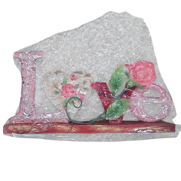 New With Tag! Floral Love Decor - Picture 2 of 4